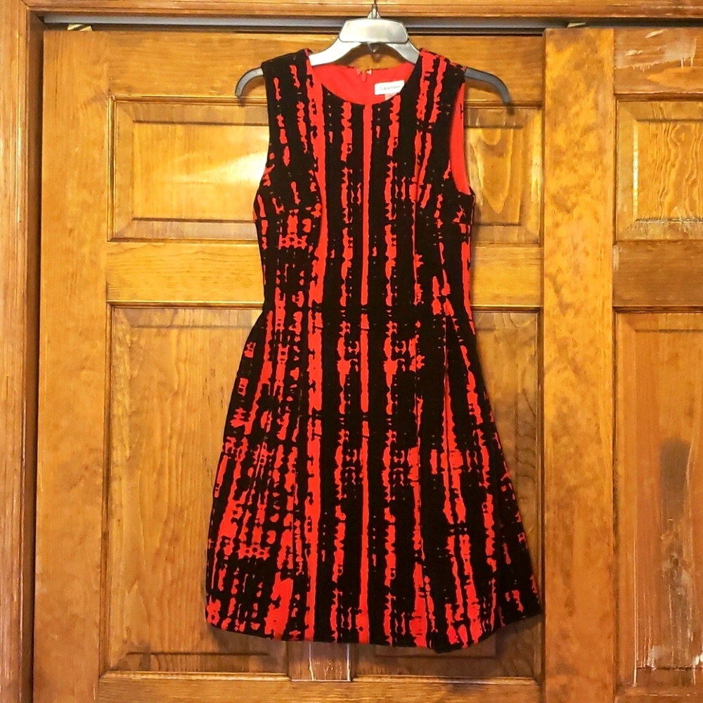 Beautiful Calvin Klein red/black dress